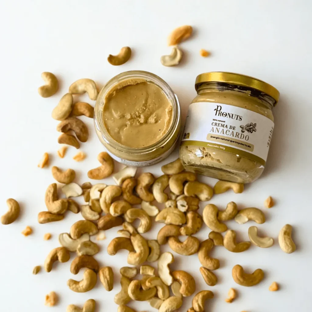 Crema de anacardo natural. Crema de anacardo artesanal.