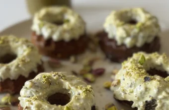 donuts saludables con crema de pistacho